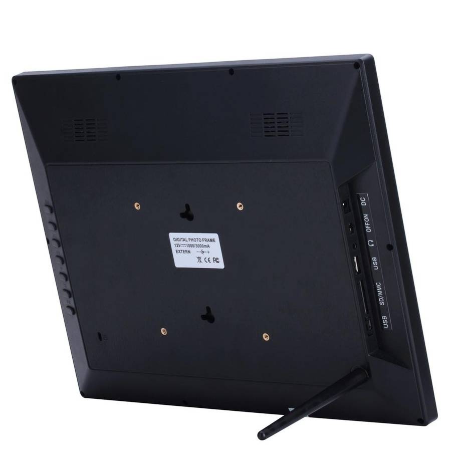 15 inch HD LED Screen Digital Photo Frame with Holder & Remote Control, Allwinner, Alarm Clock / ...