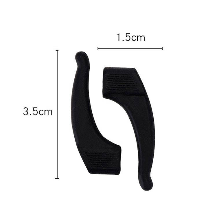 10 Pairs Glasses Non-slip Cover Ear Support Glasses Foot Silicone Non-slip Sleeve(Brown)