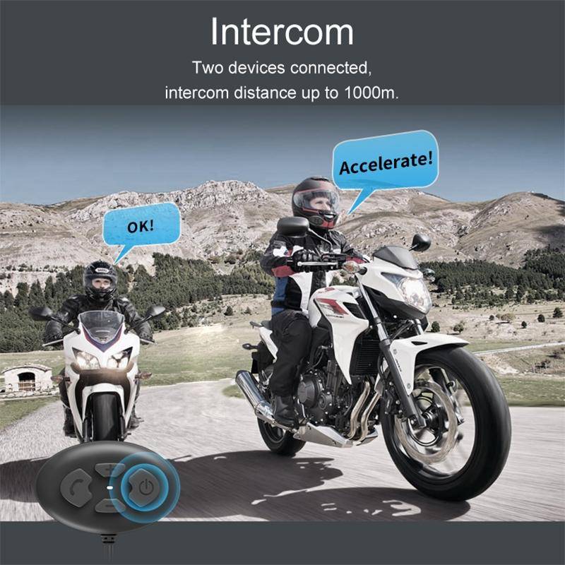 Dier DK12 800m Helmet Wireless Bluetooth Headset 5.0 Waterproof Double Motorcycle Call Headset Wi...