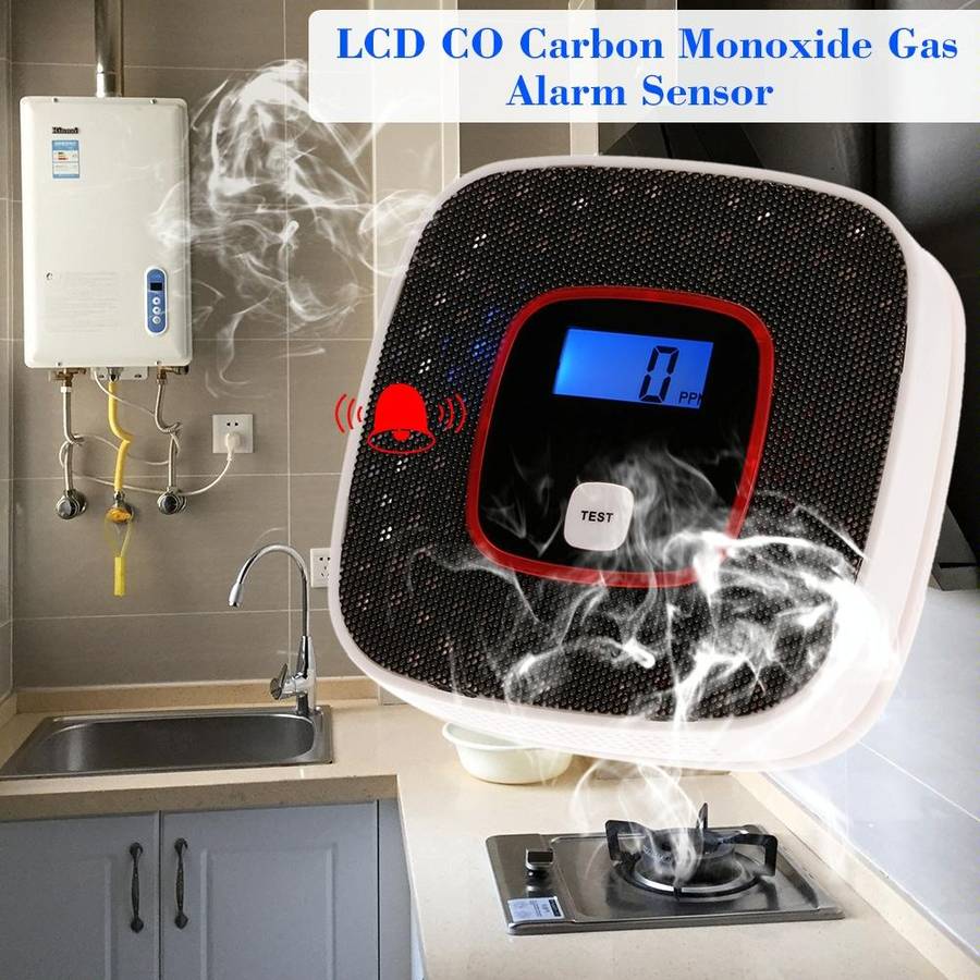 Carbon Monoxide Detector Gas Alarm Sensor Poisoning Gas Tester Human Voice Warning Detector with ...
