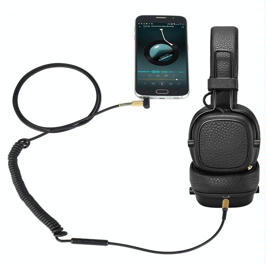 Wire-controlled Call Version 3.5mm Male to Male Earphone Cable for Marshall Earphones, Cable Leng...