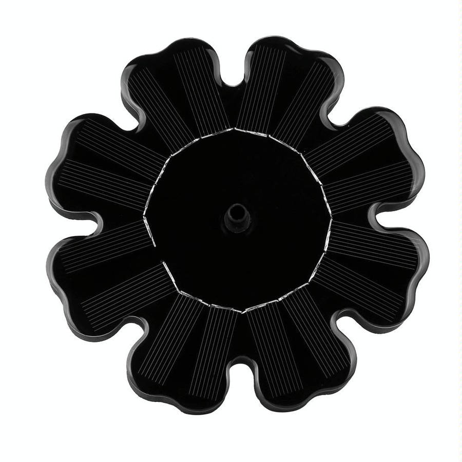 Solar Petal Fountain Floating Fountain Pond Garden Decoration(Black)