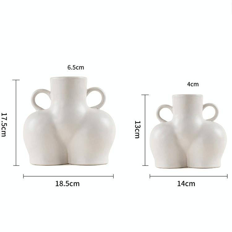 XQY-01 Home Ceramic Vase Decoration Crafts Ornaments Simulation Body Art Dried Flower Vase,Size: ...