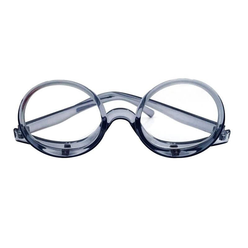Makeup Magnifying Glass Presbyopic Glasses Flip Swivel Reading Glasses, Degree: +250(Transparent ...