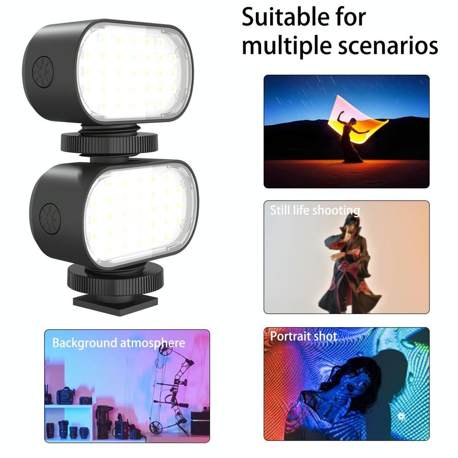 PULUZ Live Broadcast Video LED Light Photography Beauty Selfie Fill Light with Switchable 6 Color...