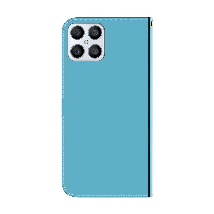 For Honor X8 Imitated Mirror Surface Horizontal Flip Leather Phone Case(Blue)