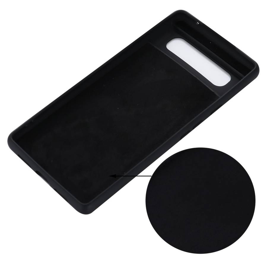 For Google Pixel 6 Pure Color Liquid Silicone Shockproof Full Coverage Case(Black)