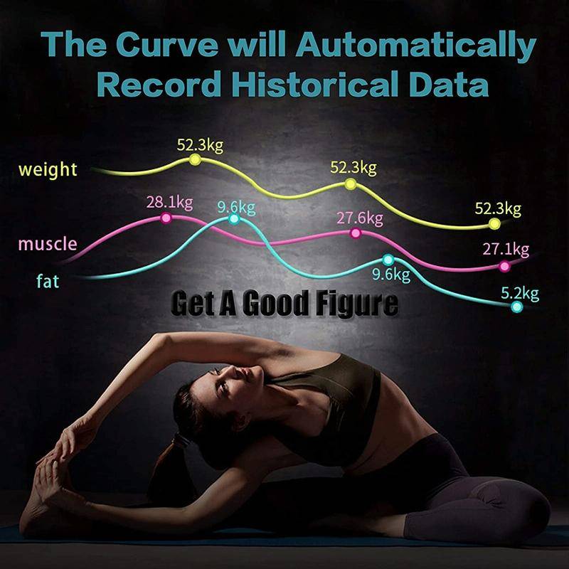 Smart Bluetooth Weight Scale Home Body Fat Measurement Health Scale Battery Model(Curve White)