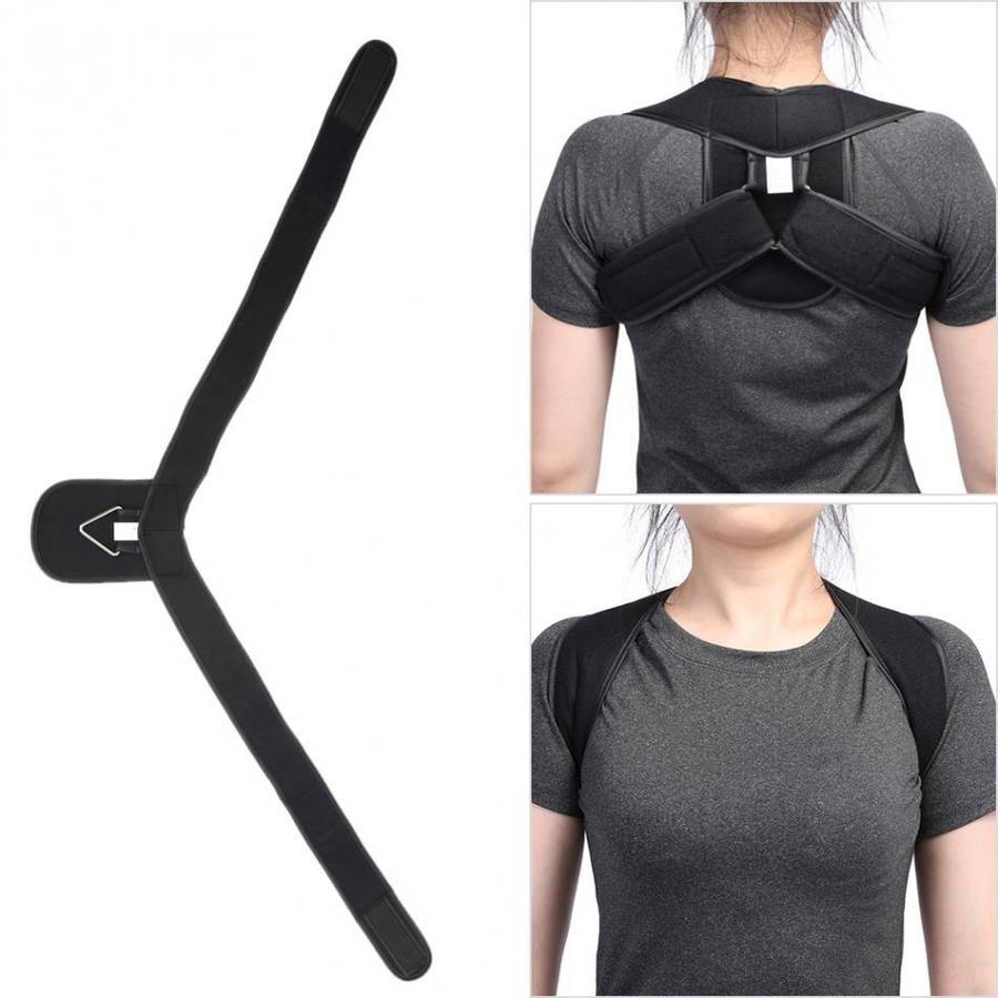 Adjustable Upper Back Shoulder Support Posture Corrector Adult Corset Spine Brace Back Belt, Size...