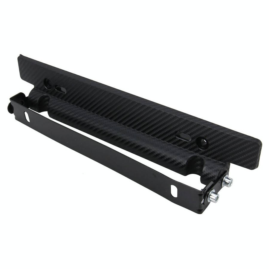 Car License Double Adjust Carbon Number Plate Adjustable Carbon Lead Plate Frame Holder Universal...