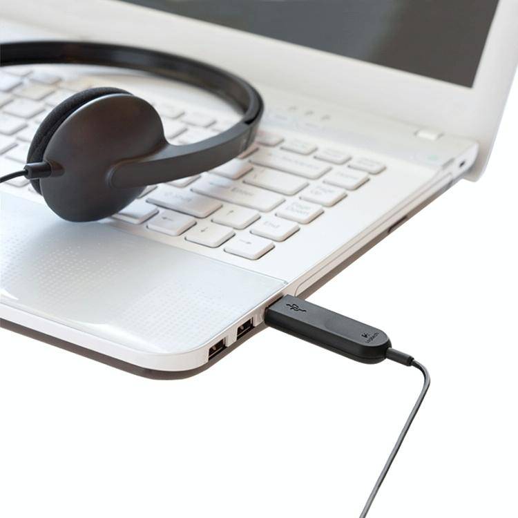 Logitech H340 Computer Office Education Training USB Interface Microphone Wired Headset