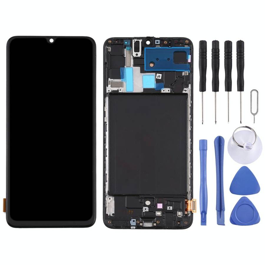 TFT LCD Screen for Samsung Galaxy A70  Digitizer Full Assembly with Frame, Not Supporting Fingerp...