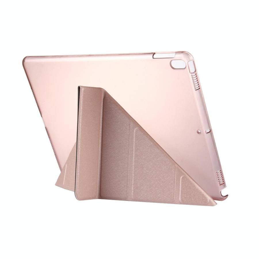 For iPad Pro 10.5 inch Silk Texture Horizontal Deformation Flip Leather Case with 4-folding Holde...