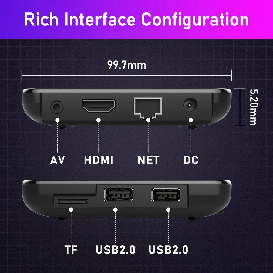 H96 Max W2 4K Ultra HD Android 11.0 Smart TV Box with Remote Control, Amlogic S905W2 Quad-Core, 4...