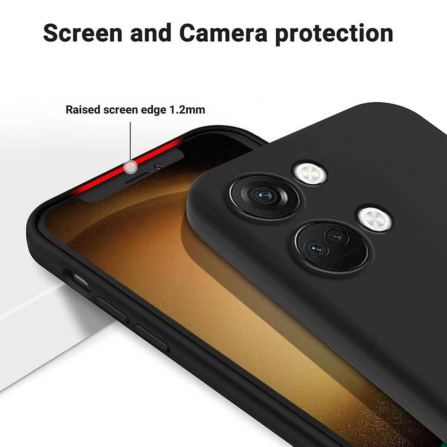 For OnePlus Nord 3 / Ace 2V Pure Color Liquid Silicone Shockproof Phone Case(Black)
