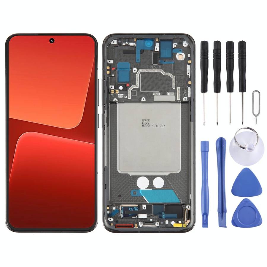AMOLED Original LCD Screen For Xiaomi 13 Digitizer Full Assembly with Frame (Black)