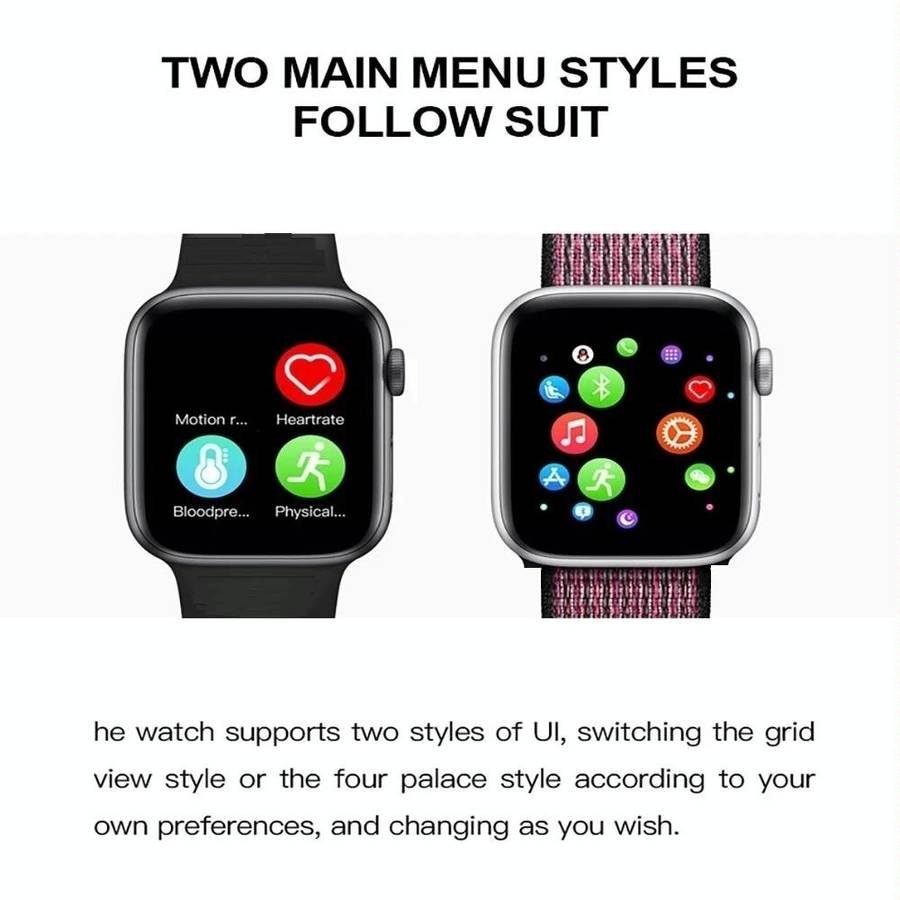 T500 Plus 1.44 inch Color Screen Smart Watch,Support Heart Rate Monitoring/Blood Pressure Monitor...