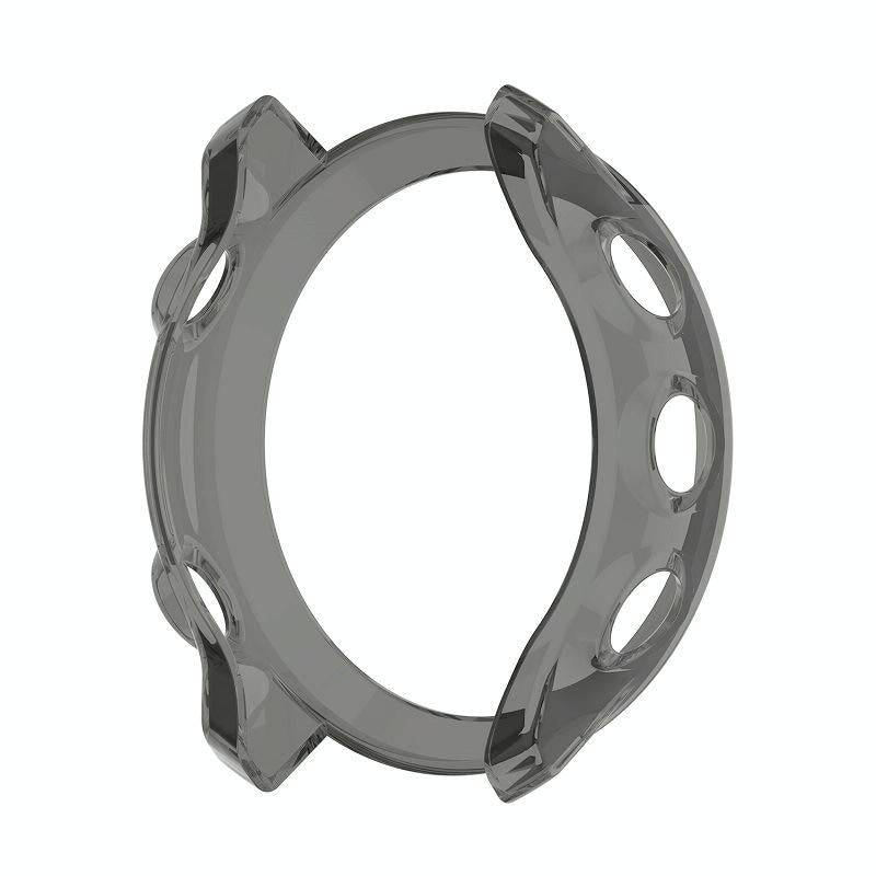 For Garmin Forerunner 158 / 55 Half Coverage Hollowed TPU Protective Case(Transparent Black)