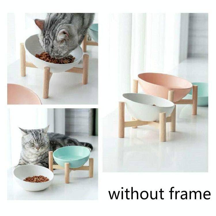 15cm/300ml Cat Dog Food Bowl Pet Ceramic Bowl, Style:Bowl(Blue)