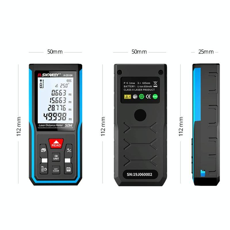 SNDWAY H-D100A Handheld Laser Rangefinder Infrared Measuring Instrument, Distance: 100m