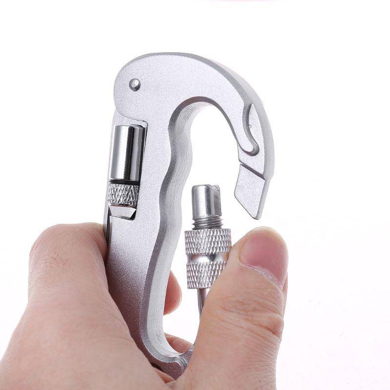 Multifunctional Folding Security Self Defense Folding Saw Carabiner Hanging Buckle Wild Survival ...