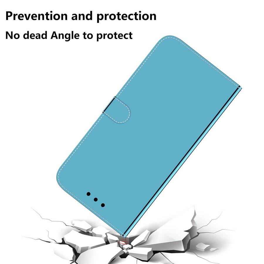 For Honor X8 Imitated Mirror Surface Horizontal Flip Leather Phone Case(Blue)