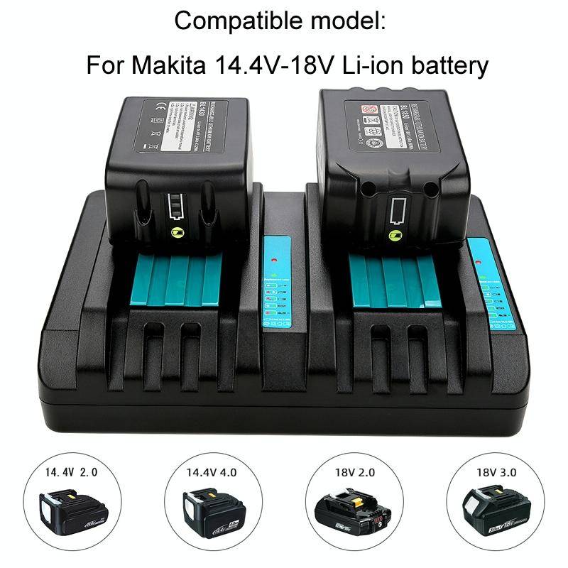 For Makita DC18RC 14.4-18V Lithium Battery Dual Charger, Specification: UK Plug