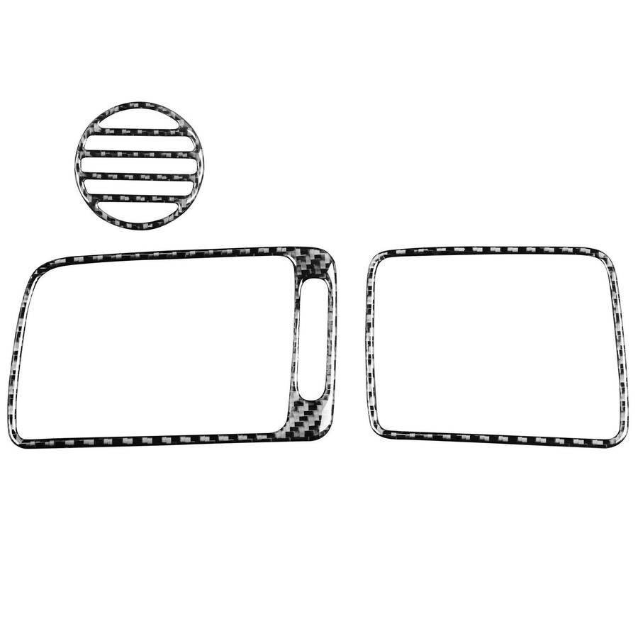3 in 1 Car Carbon Fiber Front Passenger Seat Air Outlet Decorative Sticker for Honda Civic 8th Ge...