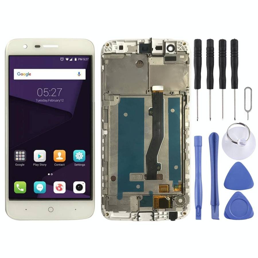 OEM LCD Screen for ZTE Blade V8 Lite  Digitizer Full Assembly with FrameWhite)