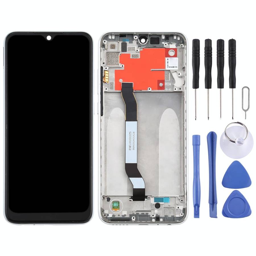 TFT LCD Screen for Xiaomi Redmi Note 8T Digitizer Full Assembly with Frame(Silver)