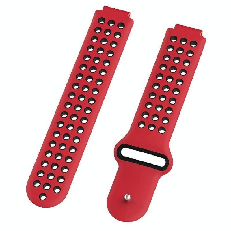 For Garmin Forerunner 220 / 230 / 235 / 630 / 620 / 735xt Silicone Watch Band(Red black)