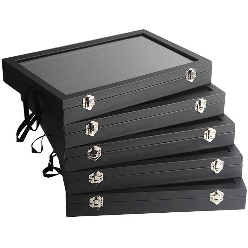 Jewelry Accessories Storage Box Jewelry Case Transparent Ring Bracelet Display Case, Color: 24 Gr...