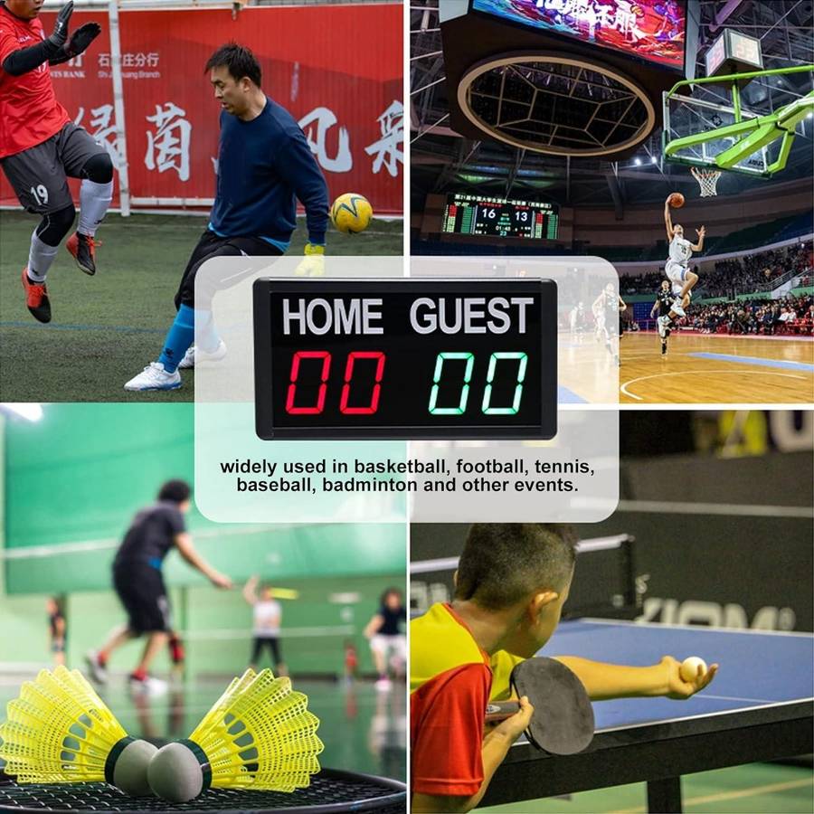 100?240V LED 0-99 Game Scoreboard With Remote Control for Basketball US Plug
