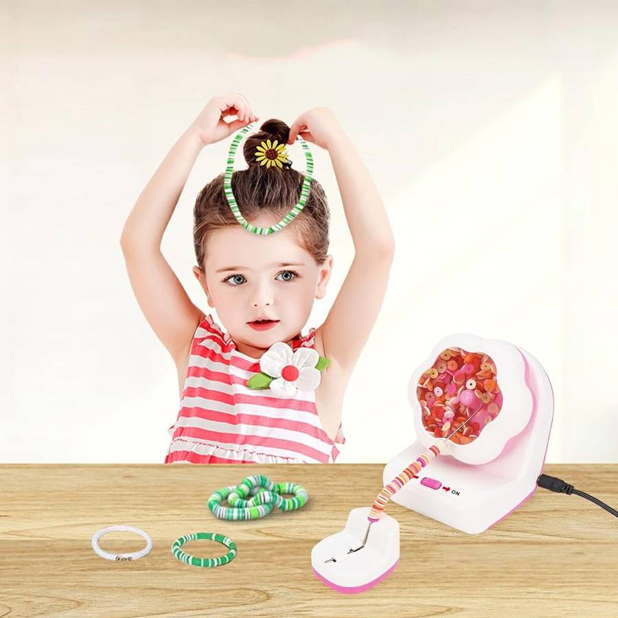 Electric Automatic Beading Machine DIY Handmade Bead Threading Machine Beading Tools Bead Stringe...