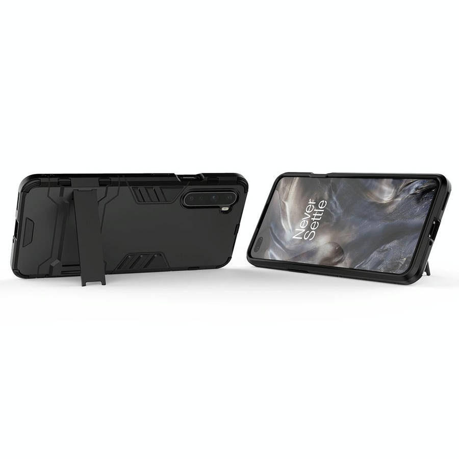 For OnePlus Nord PC + TPU Shockproof Protective Case with Invisible Holder(Black)