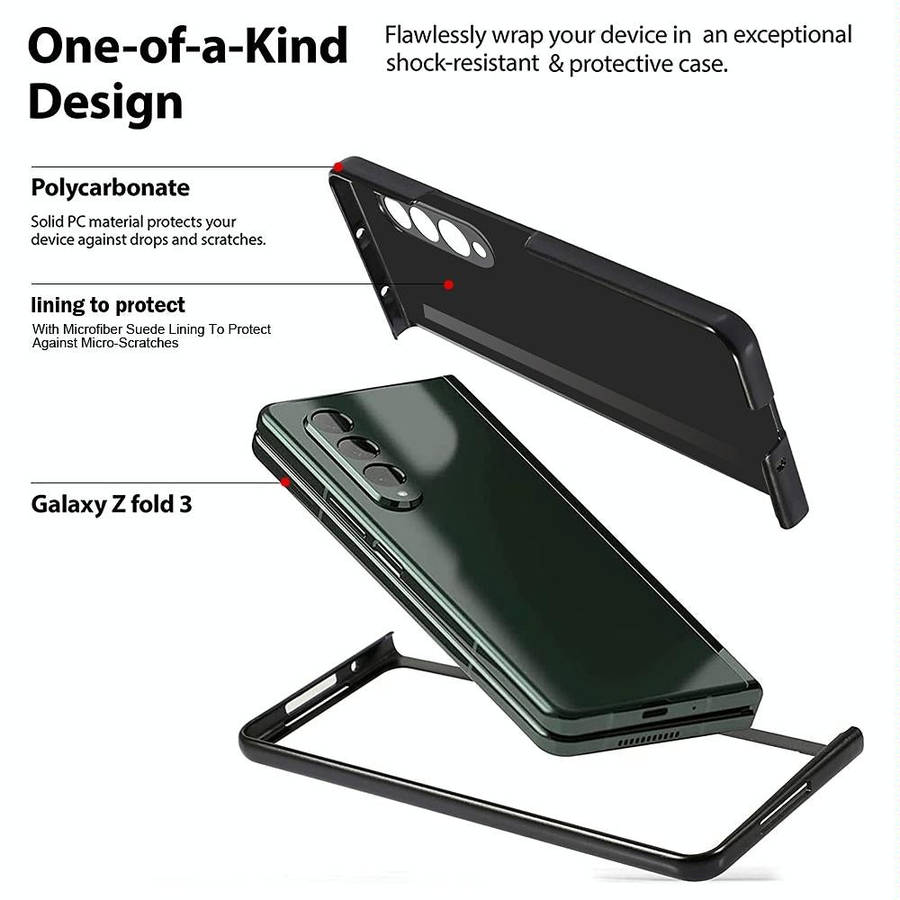 For Samsung Galaxy Z Fold4 Litchi Texture Soft Micorofiber Folding Phone Case(Brown)