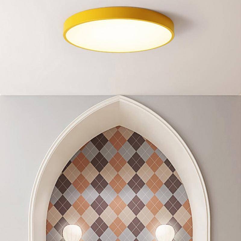 Macaron LED Round Ceiling Lamp, White Light, Size:30cm(Black)