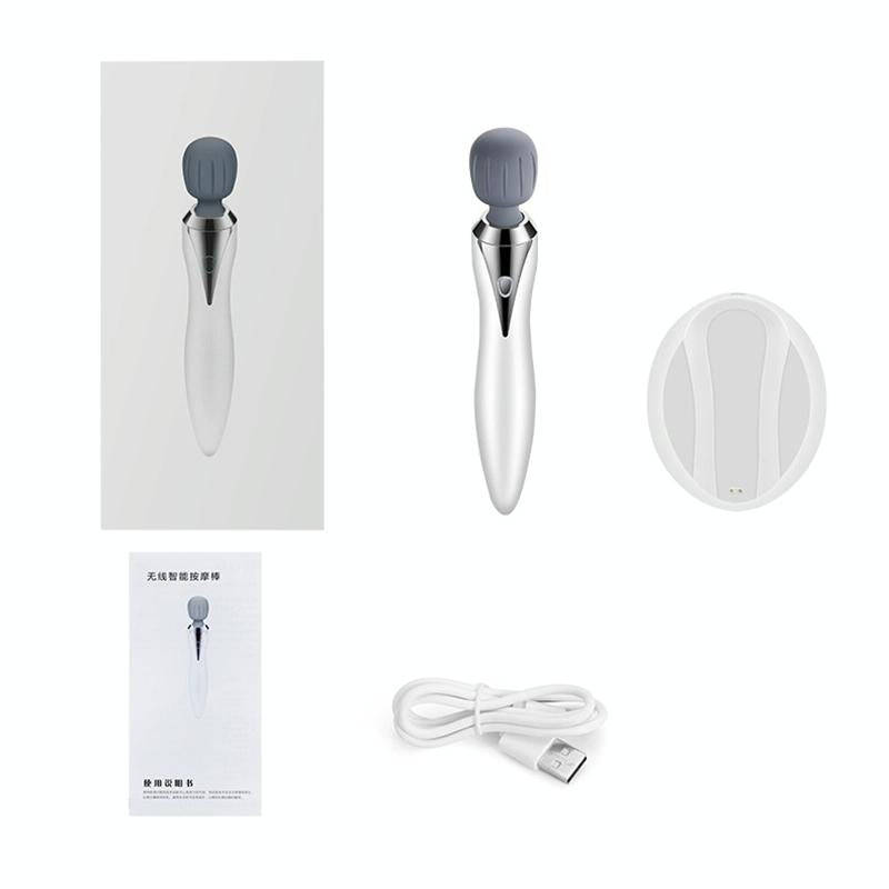 Portable Mini Multifunctional Physiotherapy Electric Hand-held Massage Stick(White)