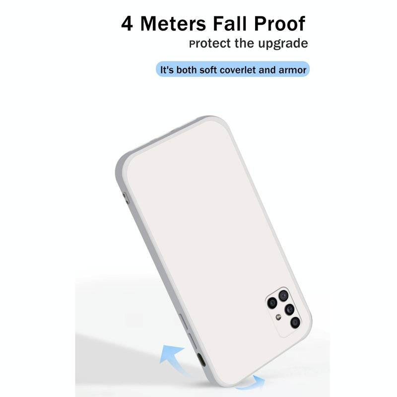 For Samsung Galaxy A31 Solid Color Imitation Liquid Silicone Straight Edge Dropproof Full Coverag...