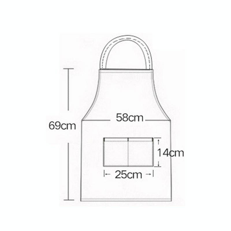 2 PCS 0058 Cafe Nail Shop Waterproof Apron Polyester Material Home Work Apron(Red Wine)