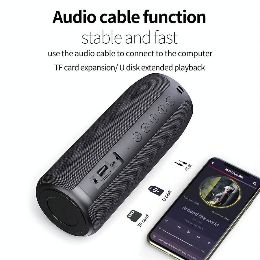ZEALOT S51 Portable Stereo Bluetooth Speaker with Built-in Mic, Support Hands-Free Call & TF Card...