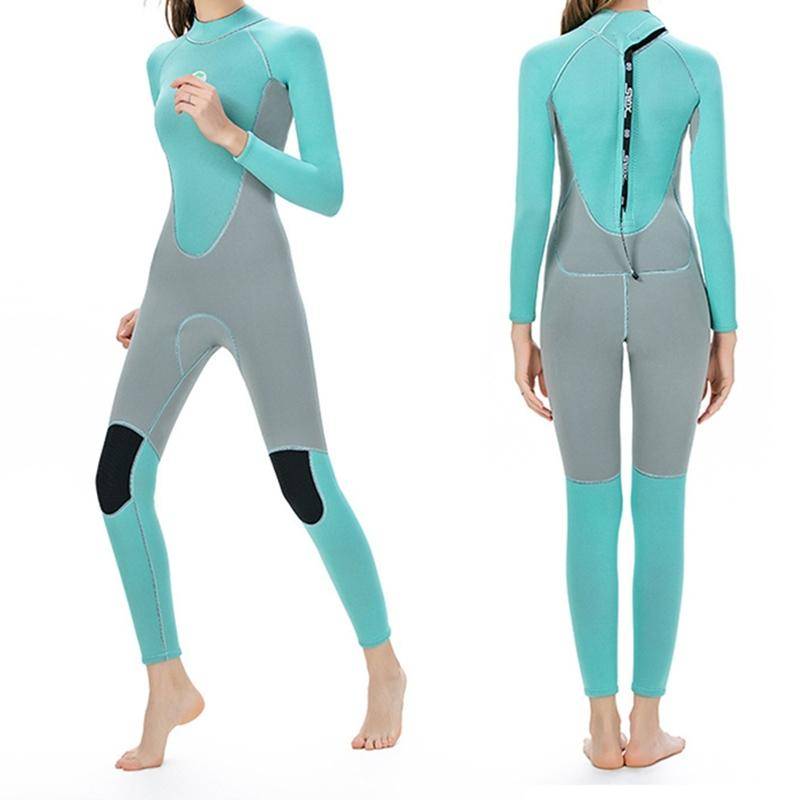 SLINX 1710 3mm Neoprene Super Elastic Wear-resistant Warm Contrast Long-sleeved One-piece Diving ...