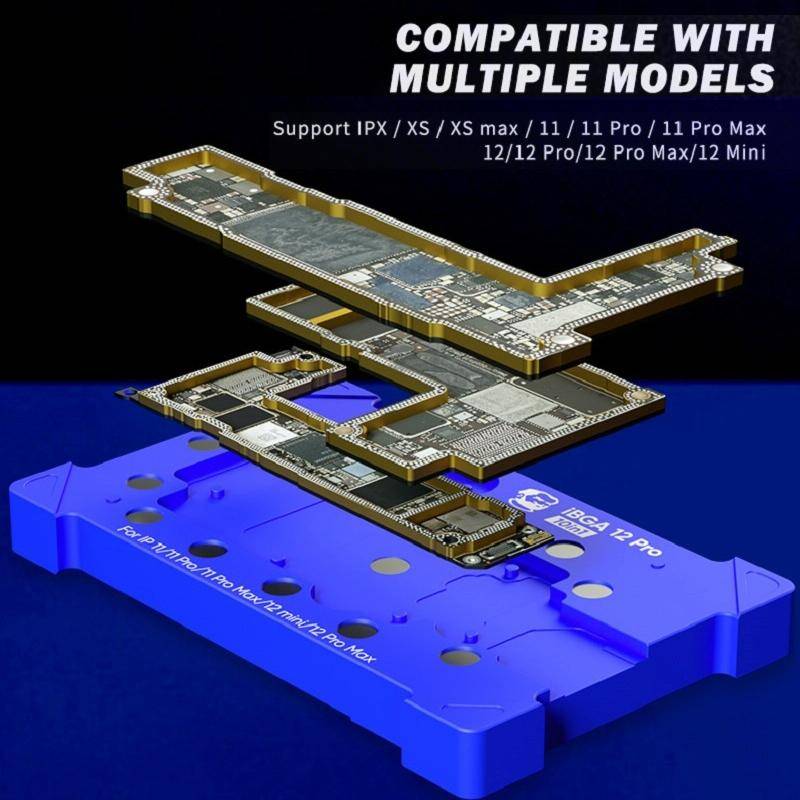 Mechanic iBGA 12 Pro 10 in 1 BGA Reballing Stencil Platform for iPhone X~12 Pro Max