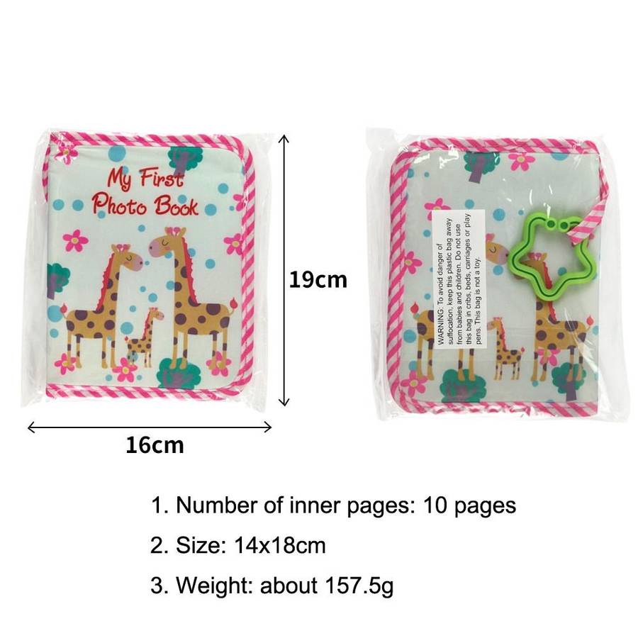 Baby Growth Memorial Cloth Photo Album With Mirror(Red)
