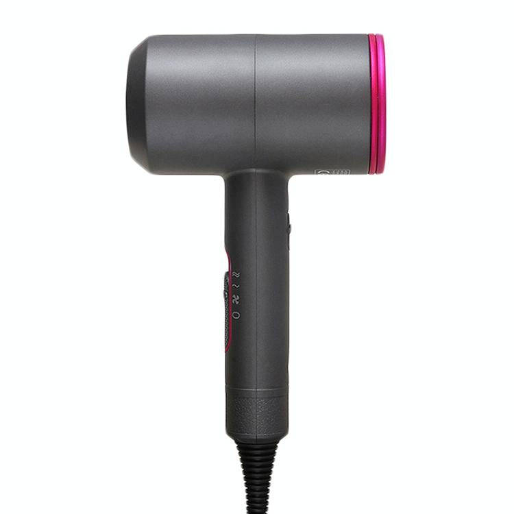 High-power 2000W Anionic Cold Hot Air Constant Temperature Hair Dryer, UK Plug(Red + Grey)