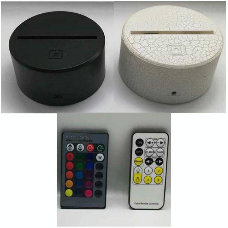 3W Excavator 3D Light Colorful Touch Control Light Creative Small Table Lamp with Black Base, Sty...