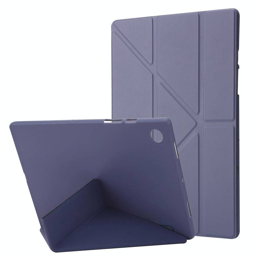 For Samsung Galaxy Tab A8 10.5 2021 Deformation Transparent Acrylic Horizontal Flip PU Leather Ta...