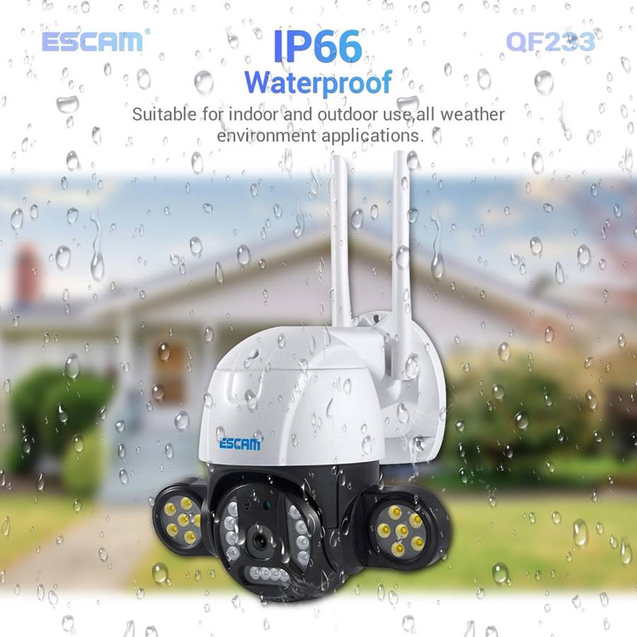 ESCAM QF233 3.0 Million Pixels Smart WiFi IP Camera, Support Auto Tracking & Night Vision & Two W...