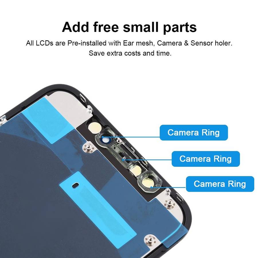 JK TFT LCD Screen for iPhone XR with Digitizer Full Assembly(Black)
