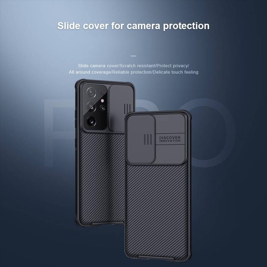 For Samsung Galaxy S21 Ultra 5G NILLKIN Black Mirror Pro Series Camshield Full Coverage Dust-proo...